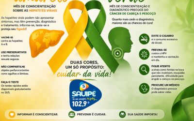    Julho Amarelo e Julho Verde destacam a importância da prevenção e do cuidado com a saúde